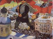 Boris Kustodiev The Bolshevik painting